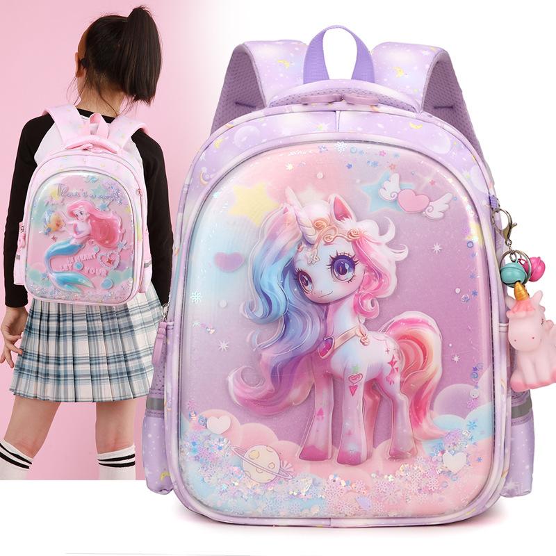 Schoolbag Girls Middle Class Large Class Hard Shell Lightweight Kindergarten 1011 New Cute Waterproof Wholesale School Bag Children's Backpack
