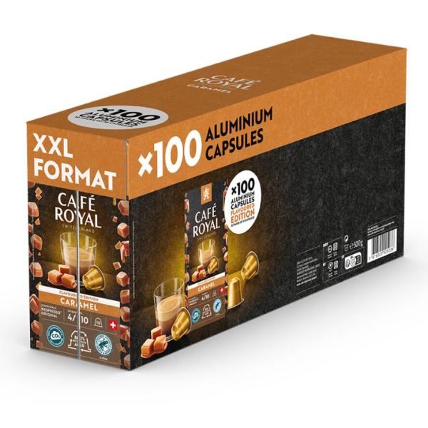 

Кофе-капсулы Cafe Royal Nespresso совместимые карамель XXL 100 шт.