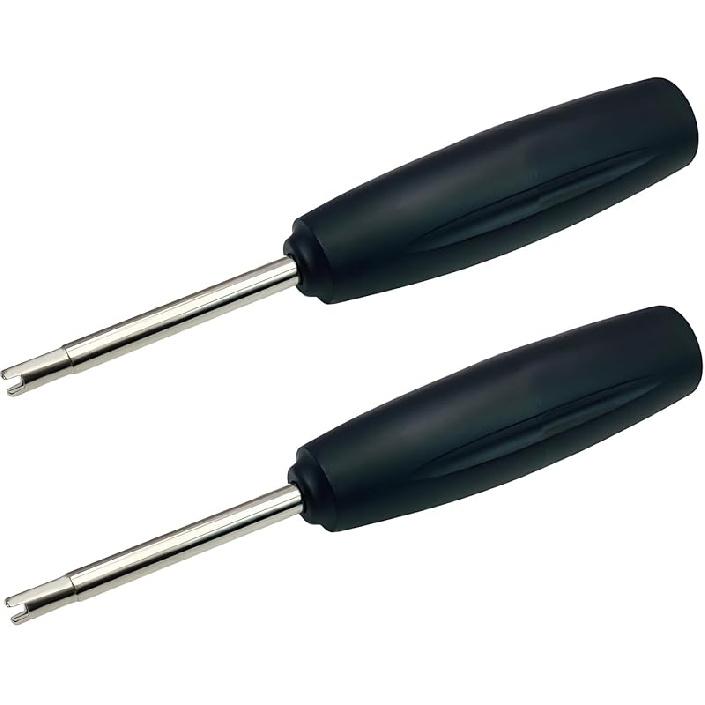 2 Pieces Valve Core Torque Tool, Avoid TPMS Damage, Valve Core Removal And Tallation Tool, Helps Guard Agat Over Or Under Torquing,Black, Silver