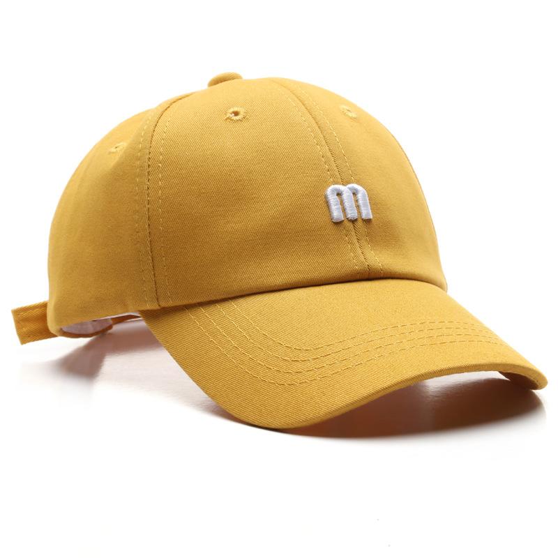 Hat Parent-child Simple M Letter Embroidery Baseball Cap Spring and Summer Sun Protection Breathable Tide Baby Cap