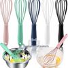 Frusta Mini in Silicone da 6" con Manico in Plastica per Bambini - Perfetta per Montare Panna e Uova