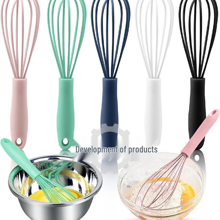 Frusta Mini in Silicone da 6" con Manico in Plastica per Bambini - Perfetta per Montare Panna e Uova