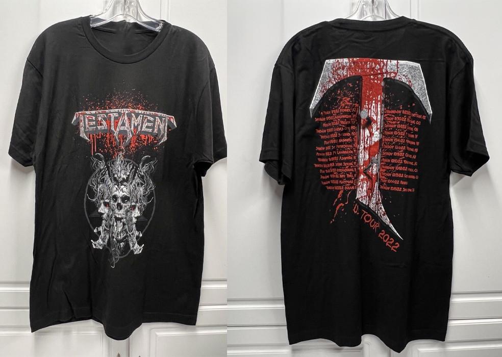 

2 Sides Testament Black T Shirt 2022 US Tour Thrash Band S5XL IA677 Unisex T-Shirt XXL