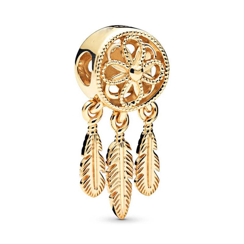 Copper Metal gold-plated series bee life tree Pendant Bead Component Ideal Designed For Authentic Original European women's bracelets Do It Yourself
