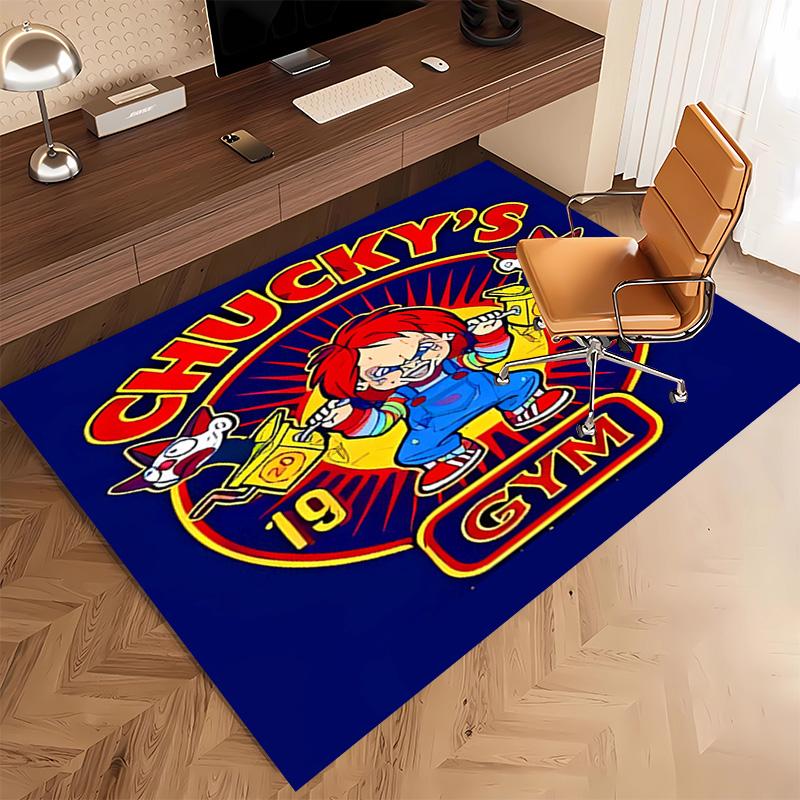 1pc Chucky1 Print Area Rug - Soft, Washable Non-Slip Indoor Mat, Living Room, Home Office Decorative Rug,Office Decorative