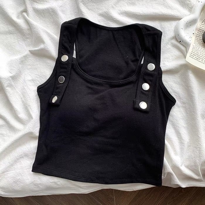 Square Collars T-shirts Sleeveless Women Sexy Tank Tops Girls Y2K Vest Street Party Wear