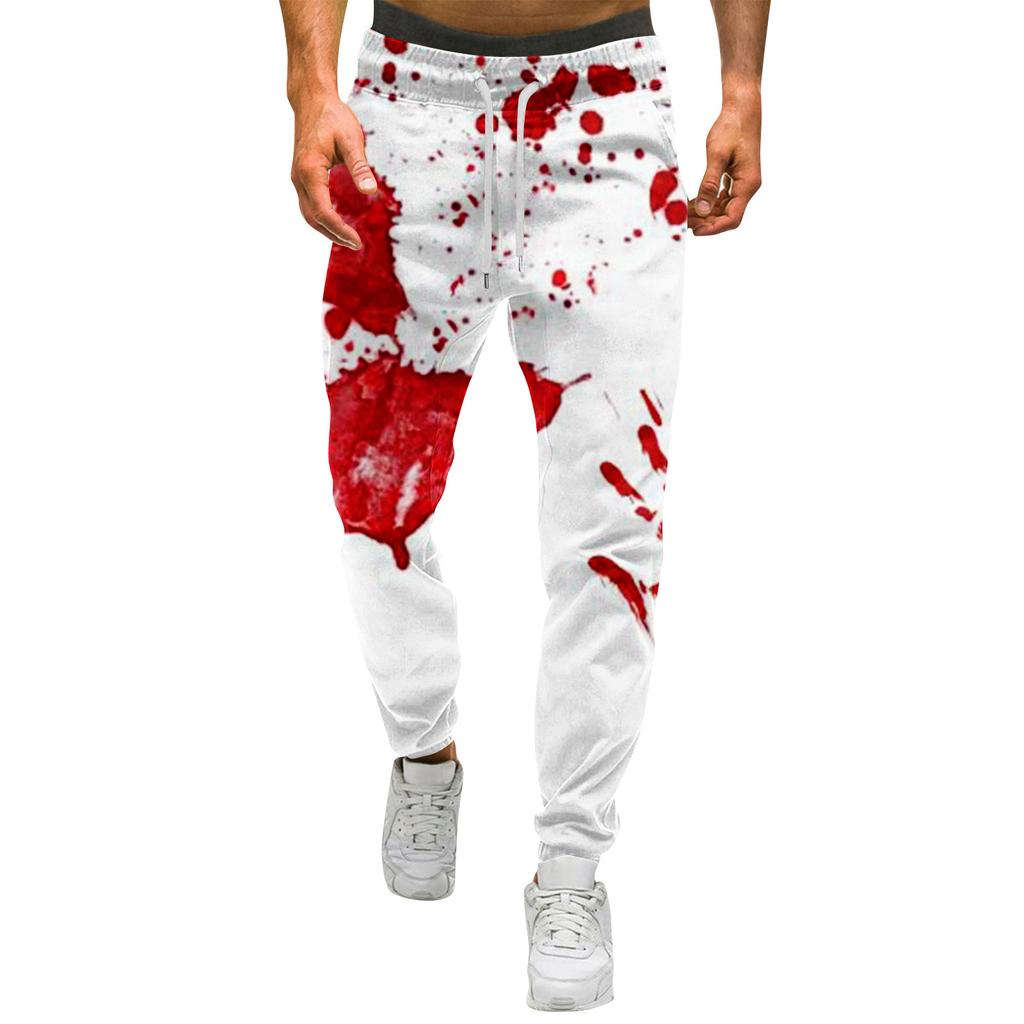 Herren Halloween Print Hose Herren Freizeit Sporthose mit Kordelzug