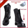 Botas de Segurança Masculinas Botas de Couro de Cano Alto Bota de Segurança para Trabalho com Biqueira de Aço Botas Quentes de Pelúcia para o Inverno para Homens Zapatos Seguridad Hombre