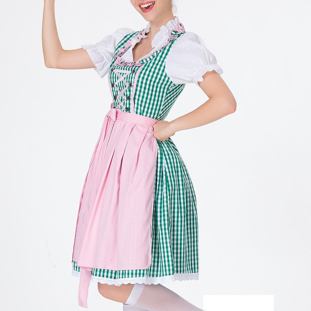 Damski Kostium na Festiwal Piwa w Stylu Folklorystycznym, Strój na Scenę, Zestaw Sukienek na Imprezę