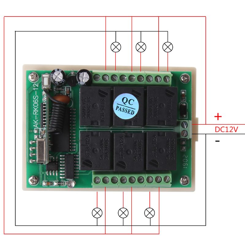Radio Frequency  Wireless Learning Code Remote Controller Wifi for  Home Light RF Receiver 12V 433Mhz Transmi