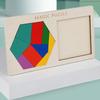 Hexagonal Wooden Geometric Puzzle Blocks for Kids 