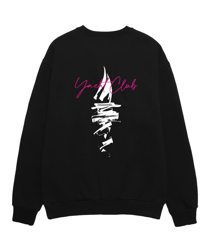 VANNWORKS Yacht Club Oversized Sweatshirt (Vls0007) Black (Type B)