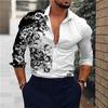 Men's shirt classic long-sleeved shirt Hawaiian shirt fashion casual shirt super large size