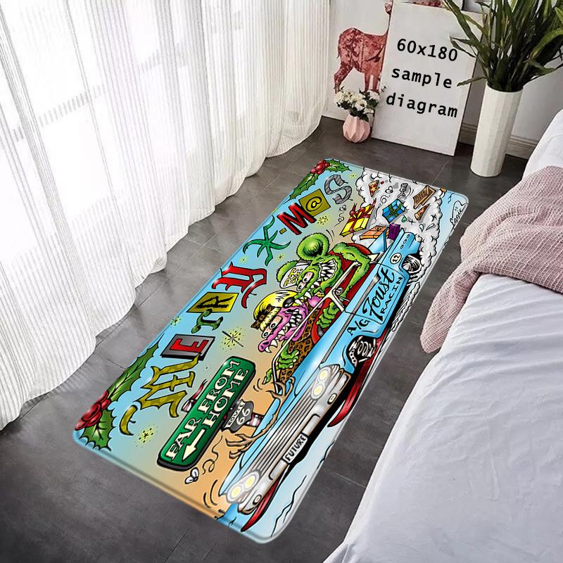 Entrance Doormat Rat Fink Bedside Balcony Rugs Living Room Carpet Foot Mats Bath Rug Floor Mat Ideal Gifts Non-slip House Decor