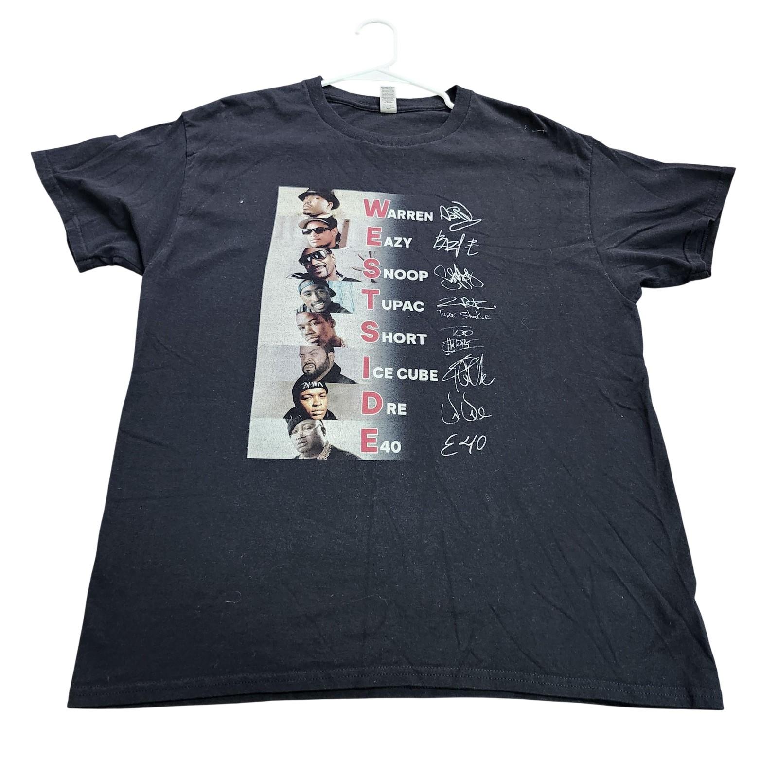 Gildan Shirt Mens Large Black Westside Rap Legends Graphic Tee Hip Hop Music Unisex T-Shirt XXXL