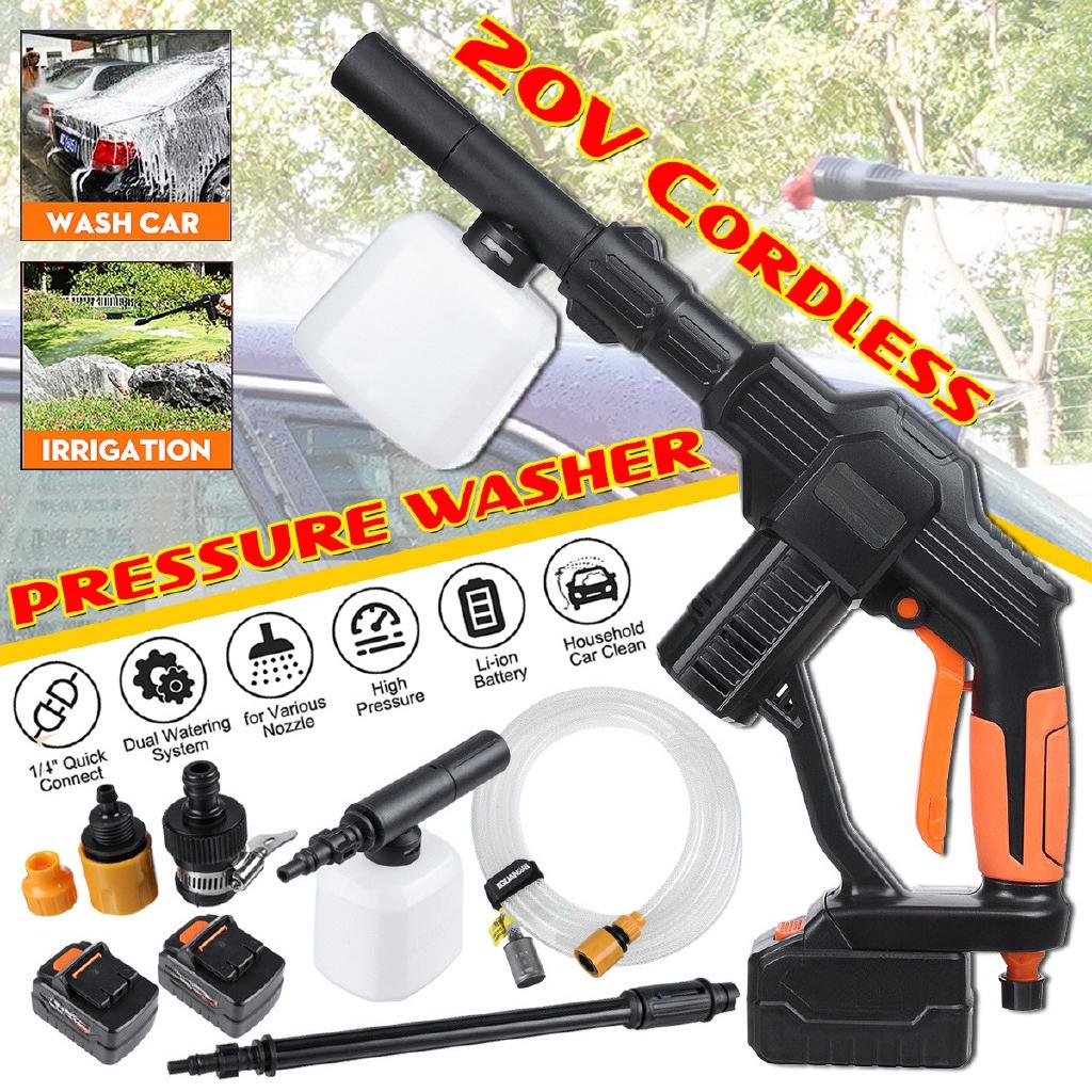 

High Pressure Wireless Cleaner Universal 1/4 Fitting Cordless Portable Pressure Cleaner for Car Cleaning One battery