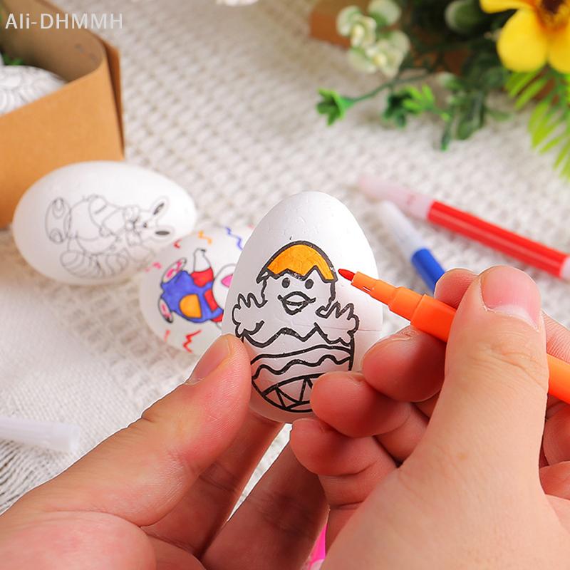 ZLinKJ Easter DIY Hand-painted Eggs Cartoon Bunny Painting Eggs Kit Children's Handmade Gifts Easter Decoration