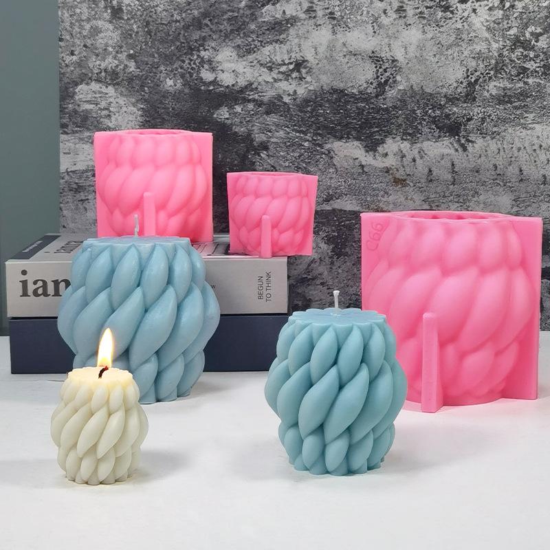 Spiral Raindrop Aromatherapy Candle Silicone Mold DIY Simple Rotating Candle Making Kit