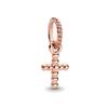 New Original Rose Gold Dangle Bead Charm Fit European Fashion Charms Bracelet Bangles Diy Jewelry P011