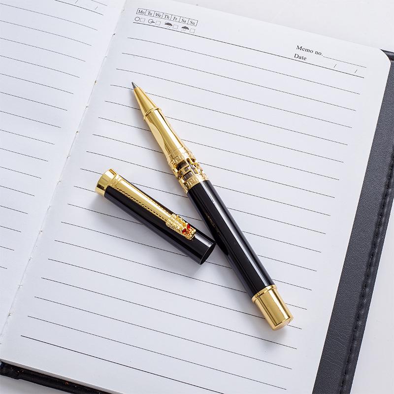 

Металлическая шариковая ручка с логотипом - Креативная, нейтральная, идеальна для рекламы, конференций и деловых подарков чёрный