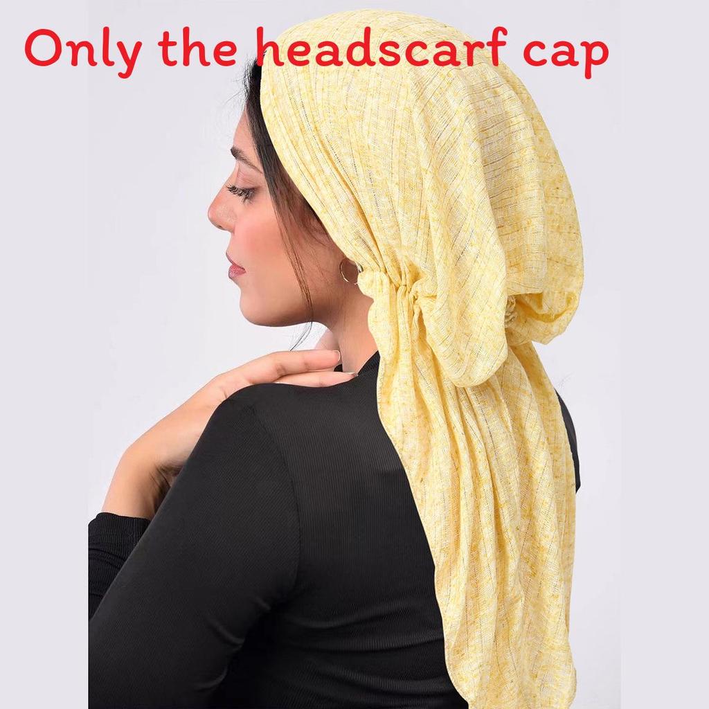Polyester Womens Arc Hat With Double Tail Headscarf For Casual Travel
