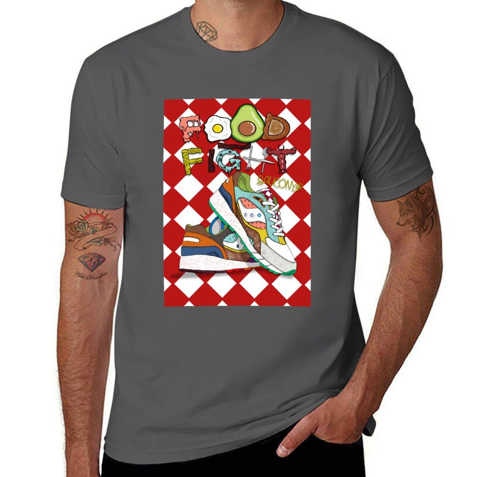 

sneaker Saucony Shadow 6000 Food Fight T-Shirt anime figures anime tshirt kawaii clothes compression shirt men 4XL