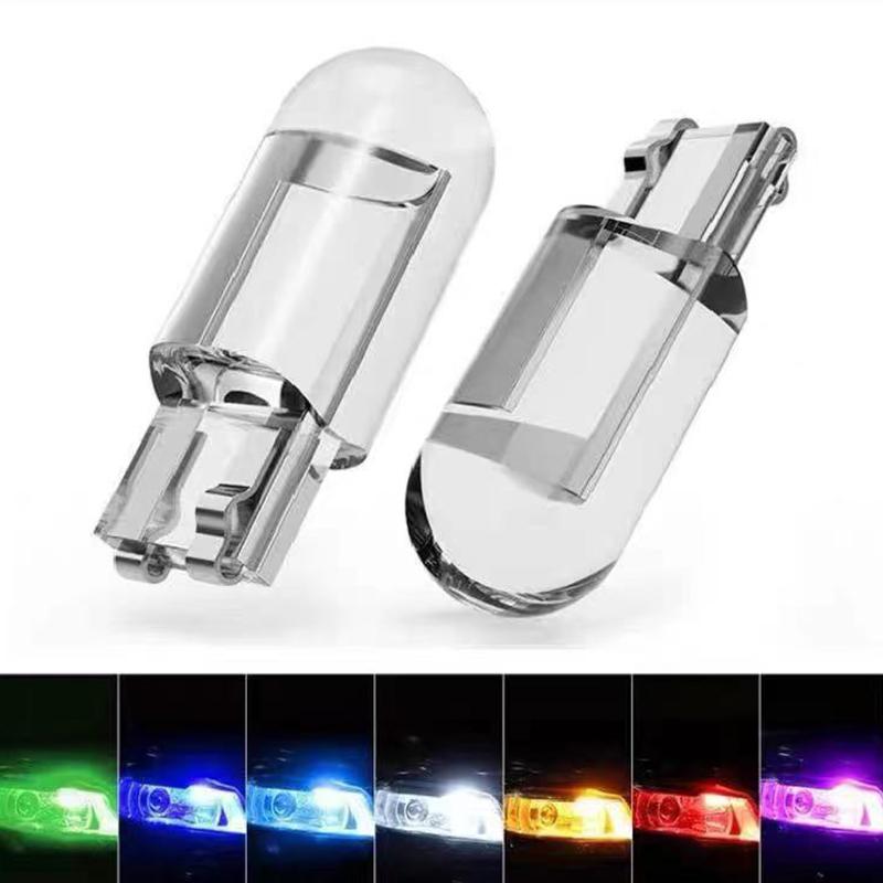 10Pcs W5W T10 Cob Glass Car Bulb Auto Automobiles Clearance Reading Dome Light