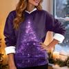 Women's Casual Fashion Plus Velvet Thickened Christmas Print Hooded Sweatshirt