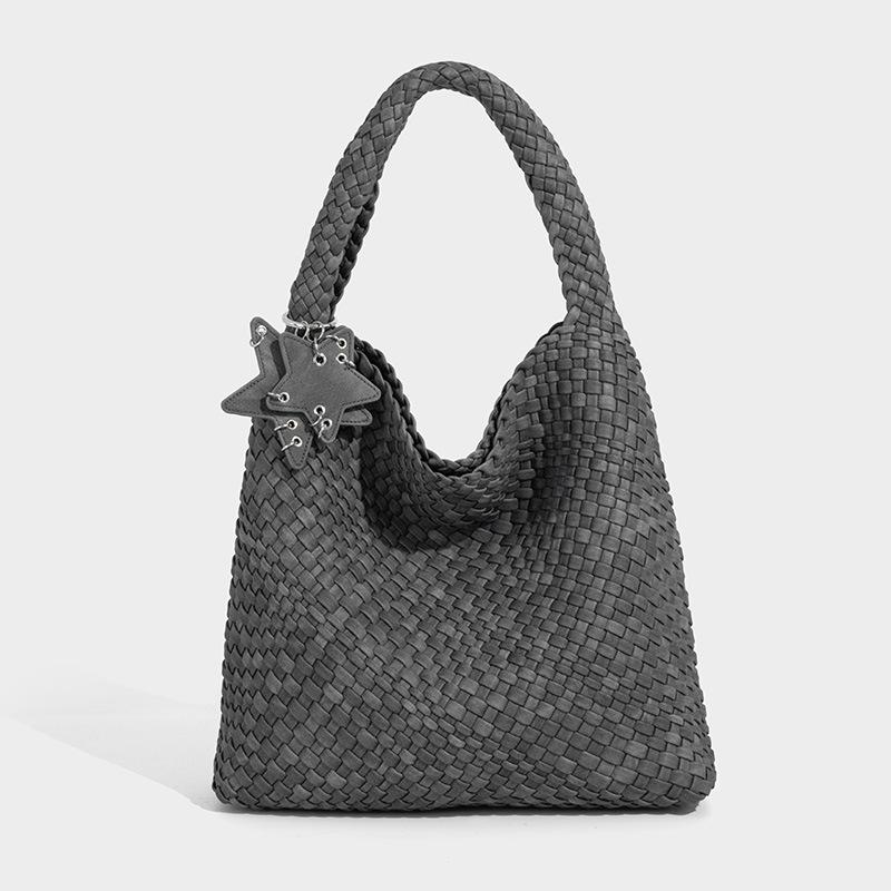 2025 New High-Quality Woven Handbag Bucket Bag Large Capacity Casual Commuter Shoulder Bag for Women