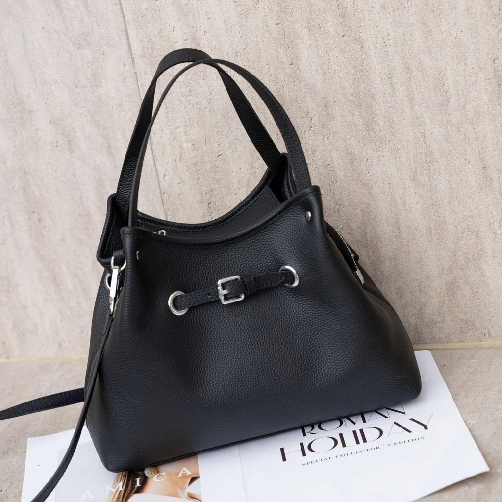 Cowhide Women's Bag Single Shoulder Oblique Span Women's, Niche Fashion Practical Shell Shopping Bag Oblique Span Bag