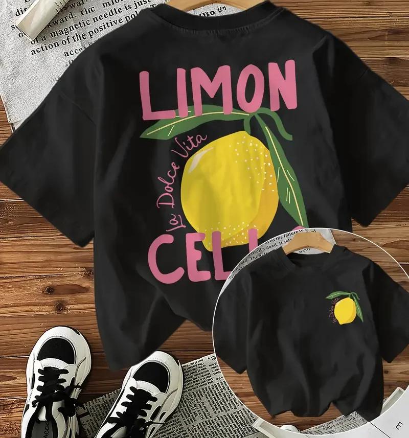 

Fashion Graphic Tees Tops Women Clothing Lemon Cello TShirts FeUnisex Funny T Shirts Korean Aesthetic Clothes Sleeved Harajuku 4XL