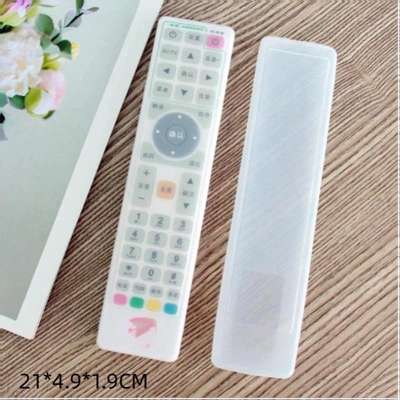 1 Adet Ev Uzaktan Kumanda Koruyucu Kılıf Uzaktan Kumanda Saklama Kabuğu Kontrolcü Kılıfı Şeffaf Silikon TV Uzaktan Kumanda Kılıfı