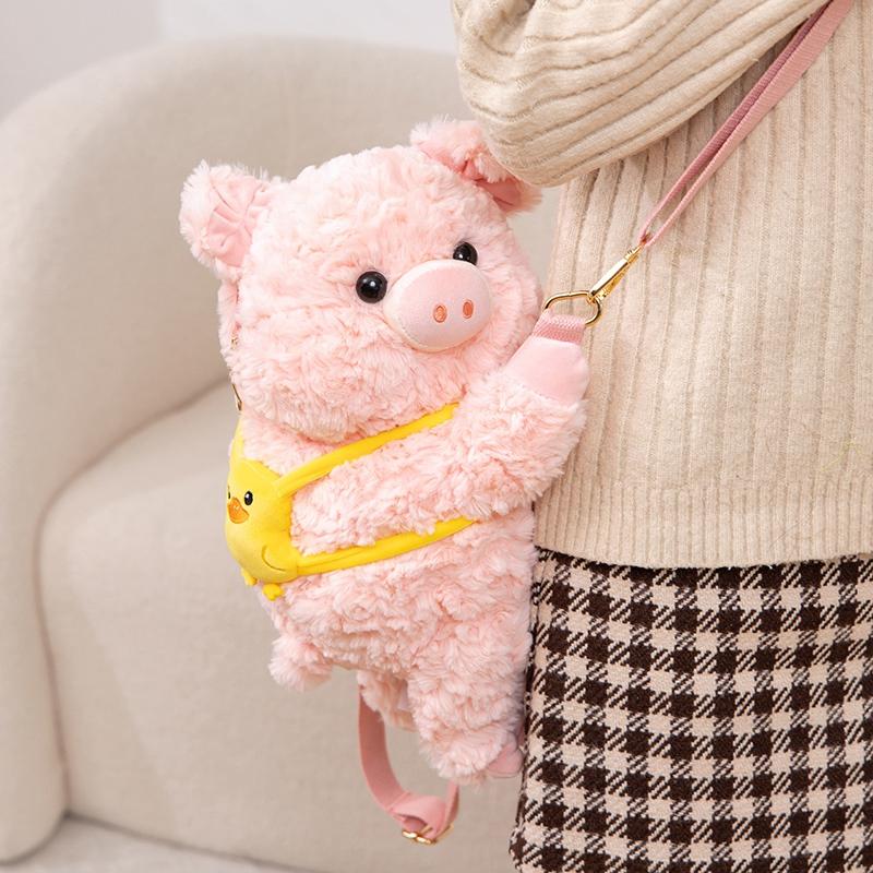 Bambola Peluche Animale Carina e Affascinante Zaino Panda Procione Lupo Orso Rana Capibara Pinguino Elefante Zaino Peluche Gentile Regalo Progettato Per