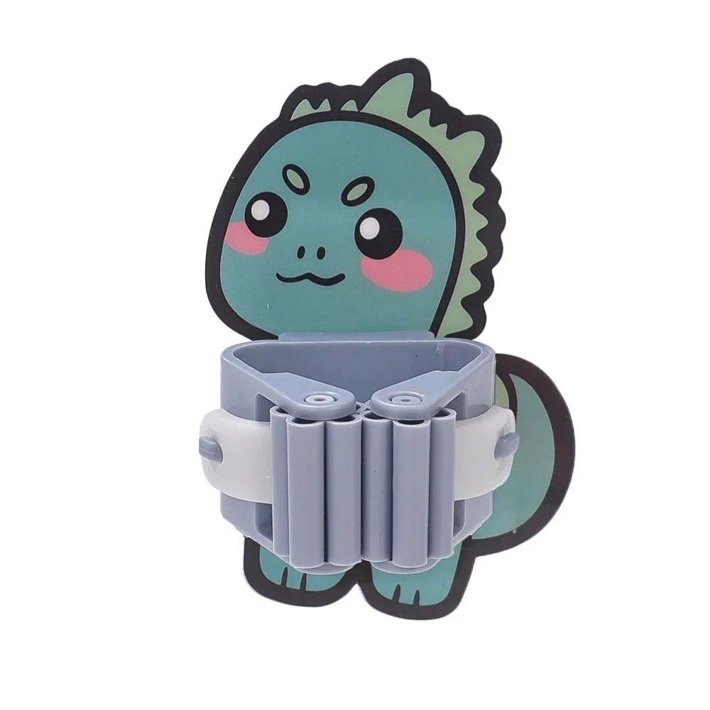 

Настенный мультяшный держатель для швабры, самоклеящаяся полка для хранения швабры, многоцелевой держатель для метлы для дома Dinosaur