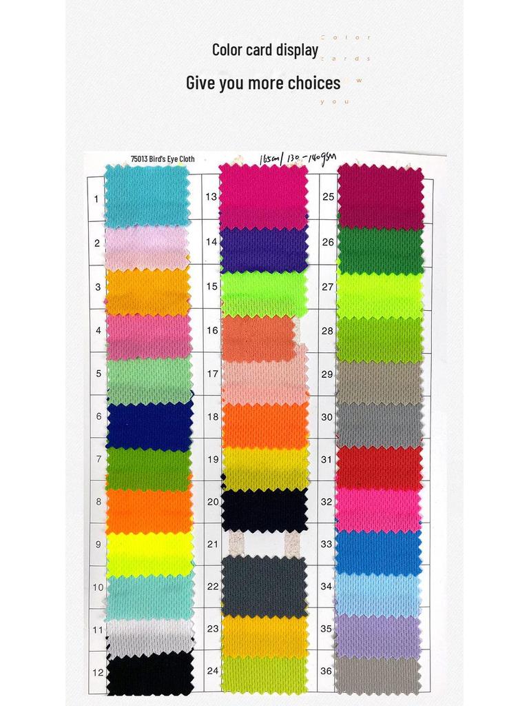 Schnelltrocknendes 75D Polyester Bird's Eye Mesh Sportgewebe für Fußballtrikots