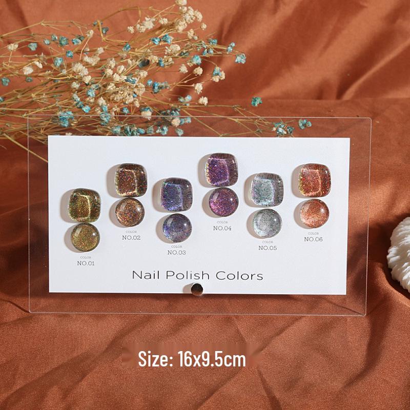 Japanischer Acryl-Nagelspitzen-Displayständer - 6 & 8 Farben, Transparenter Fotorahmen für Nail Art