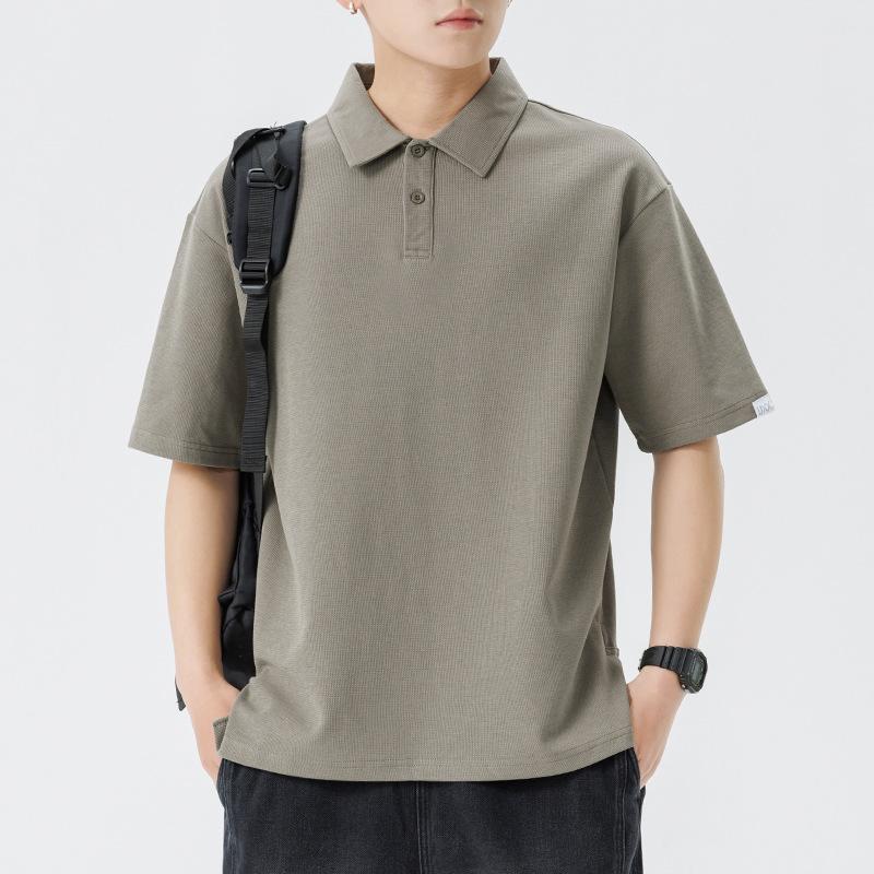New Summer Short-sleeved Polo Shirt Men's Lapel T-shirt Men's Lapel Thin Short T-t-thigh