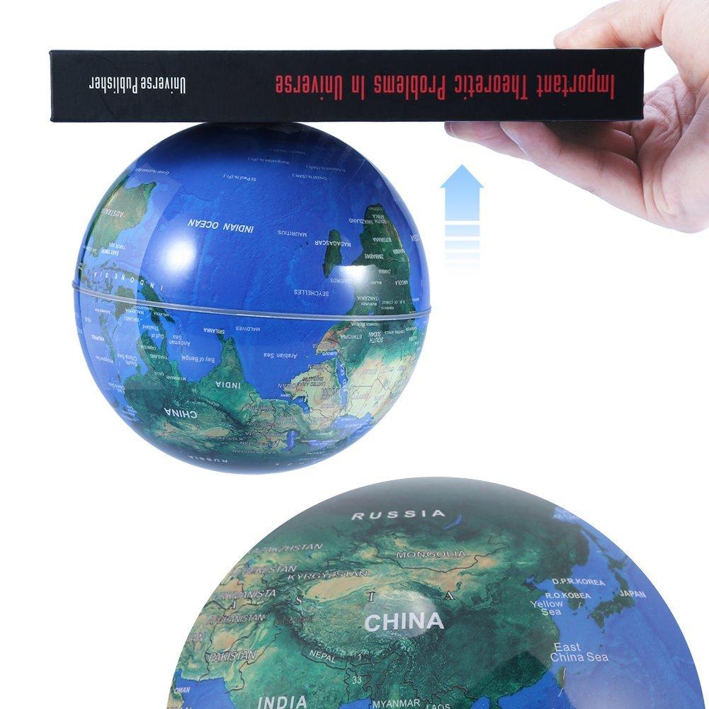 6" Floating Magnetic Levitation Globe Rotating LED Earth for Class Study and Office Decoration