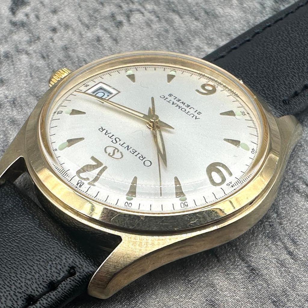 Used Orient Star 21 Stone Date Back Skid Automatic Watch