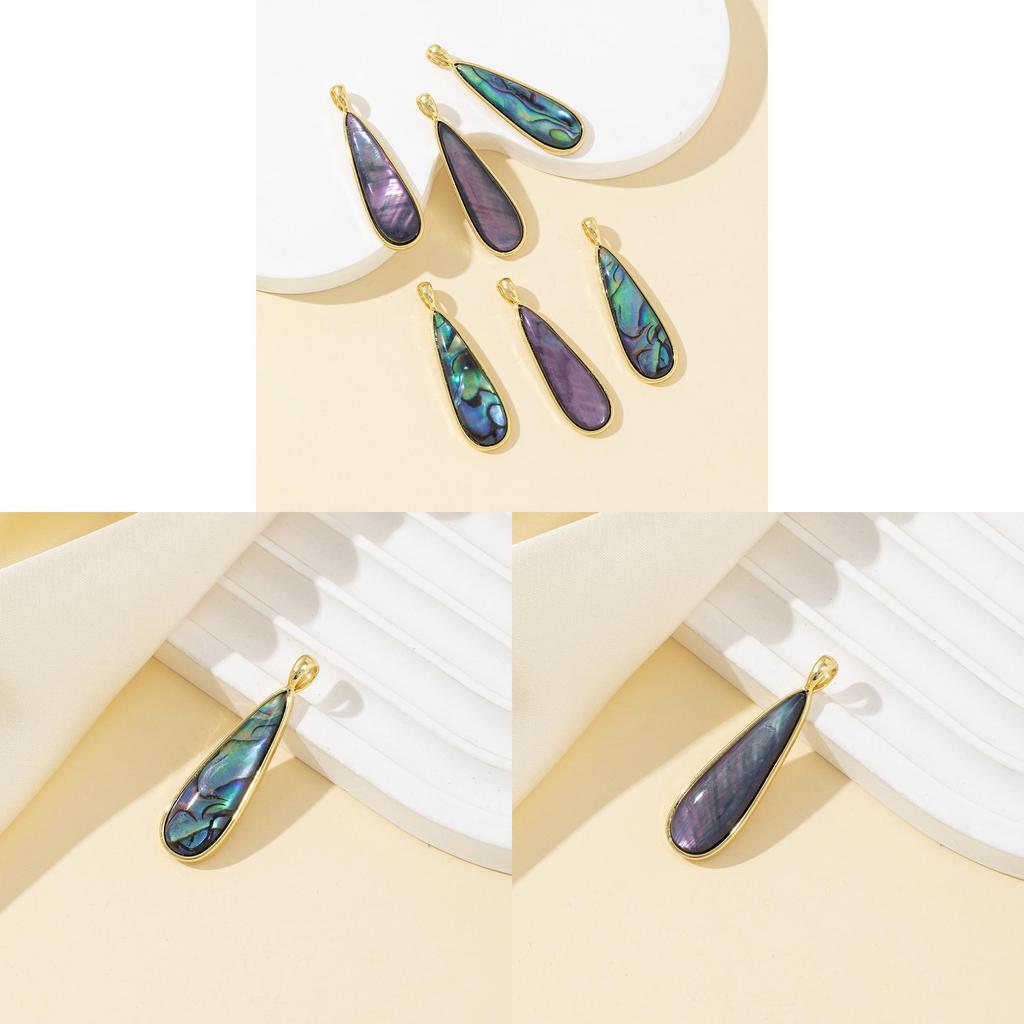 Shell Bead Necklace With Water Drop Pendants For Jewelry Making Projects
