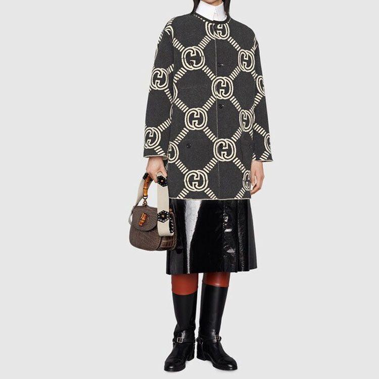 GUCCI Knitwear Women's Beige Crew Neck Moderate Cardigan 678318-XKB5T-9192