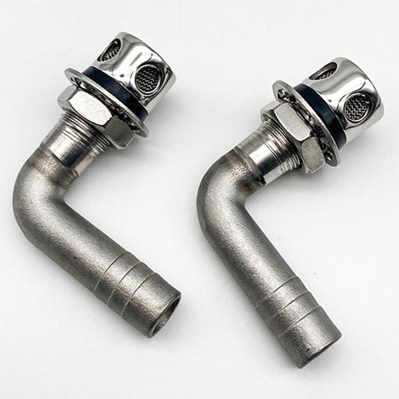 Respiro de Ventilação de Combustível em Aço Inoxidável com Curva de 90° 3/5 Polegadas - Tanque de Gasolina de Barco/Caminhão/Carro-A87Q