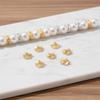 50Pcs Flat Round Metal Spacer Beads Baroque Wave Gold Plated 6 8 10Mm For Earring Necklace Bracelet Jewelry