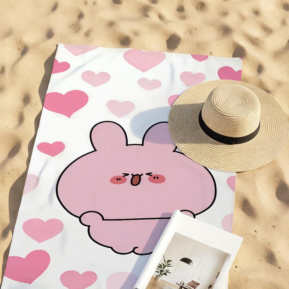 Cartoon A-Asamimichan Schattige Handdoek Zacht Zwembad Cadeau Voor Reizen Sportschool Douche Kamperen Sneldrogend Sport Grote Strandhanddoeken