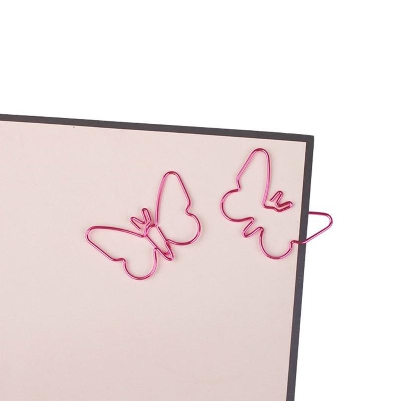 Clipes Metálicos com Design de Borboleta Material de Escritório e Escolar Organizando Documentos Pastas Projetos de Artesanato Conjunto de Clipes Decorativos