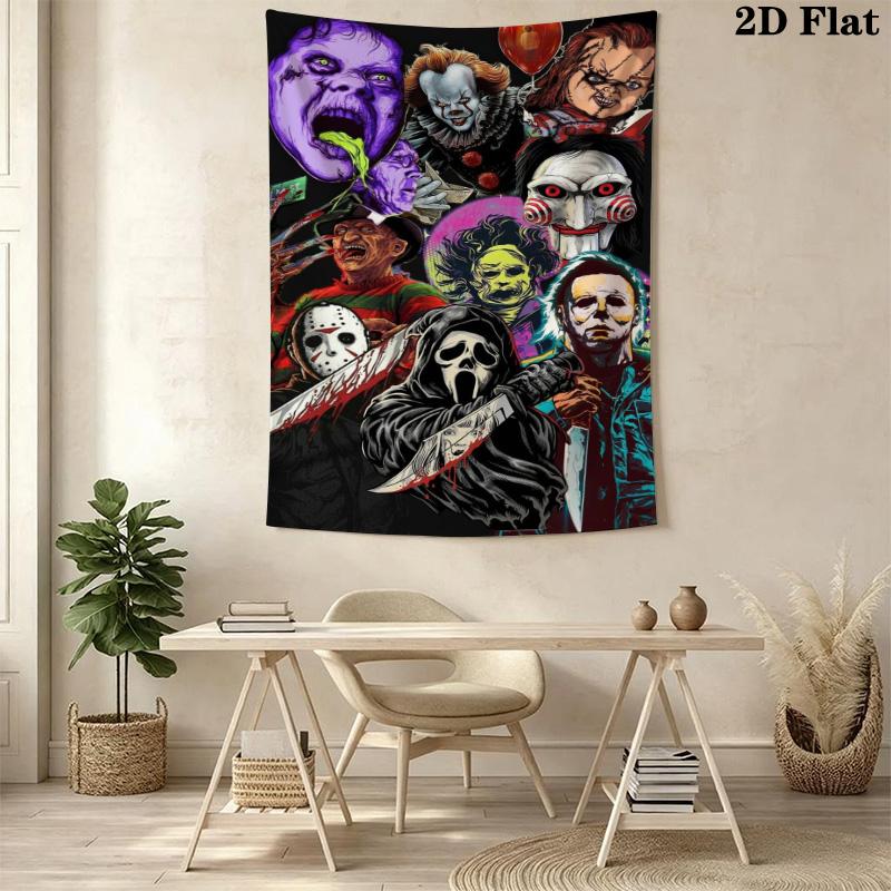 Horror Movie Characters Tapestry Tapestry Wallmounted Fashion Print Homestay Soft Decoration Tapestry Wall Decoration Work Of Art