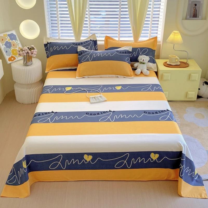Geometric Patterns Bed Sheet Set 3Pcs Household Bedspread Pillowcases Fashion Skin-friendly Comfortable Breathable Bedding Set
