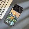 Mountain Graffiti Phone Case For iPhone 17 16 15 14 13 12 11 Pro Max Air Matte Laser Aurora Shockproof Funda