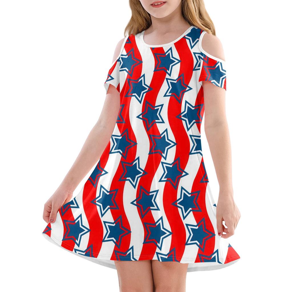 Mädchen A-Linien-Kleid - Sommerkleid Ärmellos Lässiges Sommerkleid Kleinkinderkleid