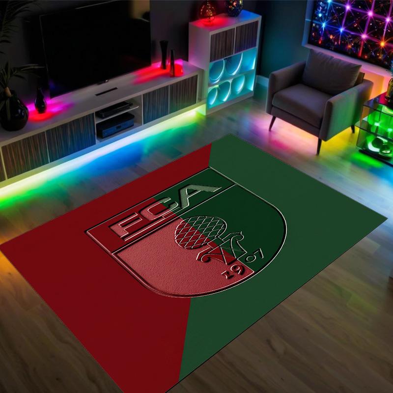 FC Augsburg FC Design Kristall Samt Teppich Gemütlich Nein?Rutschfester Teppich mit Aufdruck für Schlafzimmer Wohnzimmer Eingang